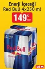 RED BULL ENERJİ İÇECEĞİ 4X250 ML